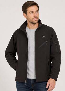 Snozu Performance Stretch-O-Rama Jacket Mens XL Black Full Zip Stretch Active